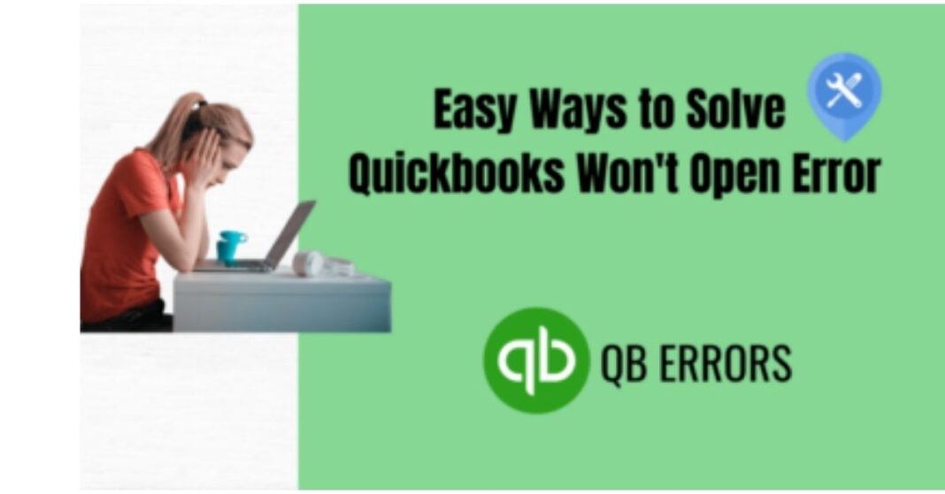 QuickBooks won't open Error