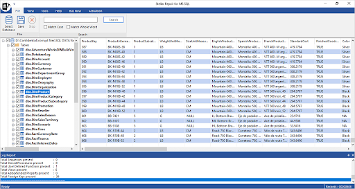 Step 6: Preview the recoverable database objects and click Save on the File menu.