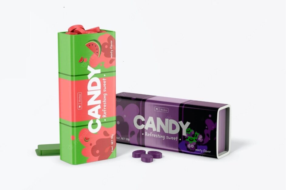 Colours of candy packaging