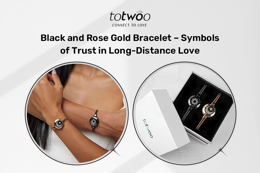 Black and Rose Gold Bracelet